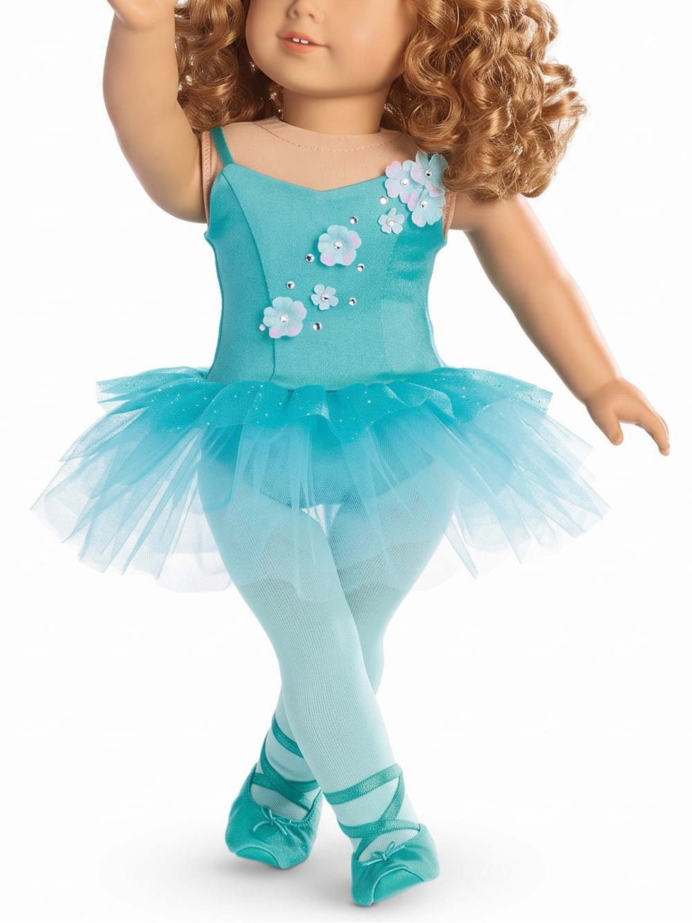 American Girl Doll Ombré Ballet Outfit Set Leotard Dress Leggings Shoes Bundle
